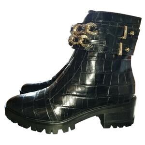 KARL LAGERFELD PARIS Palmer Combat Boots NEW with box Size 7.5